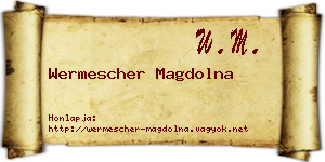 Wermescher Magdolna névjegykártya